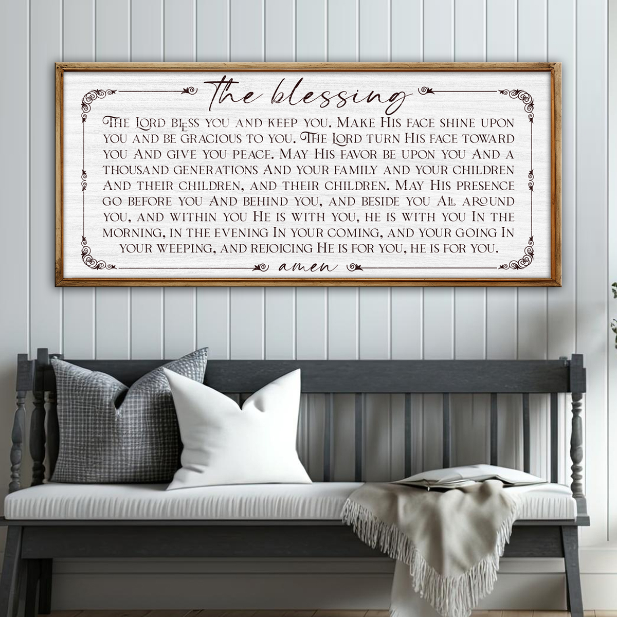 The Blessing Christian Canvas Wall Art- Wedding and Housewarming Gift