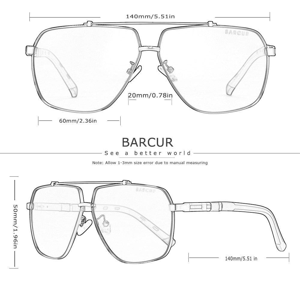 Men's Retro Square Polarized UV400 Sunglasses