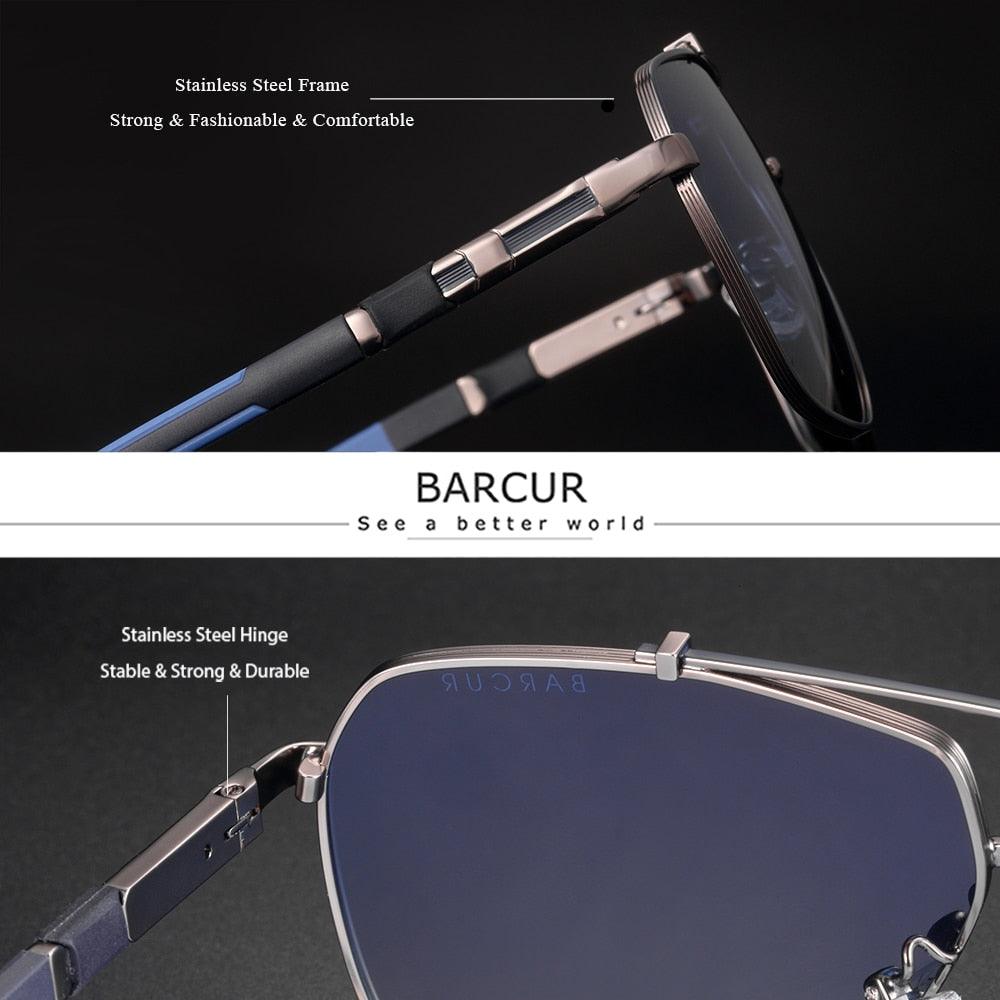 Men's Retro Square Polarized UV400 Sunglasses