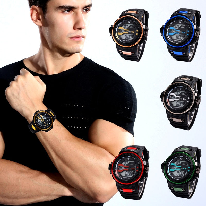 Men's 30M Water-Resistant Digital Sports Watch