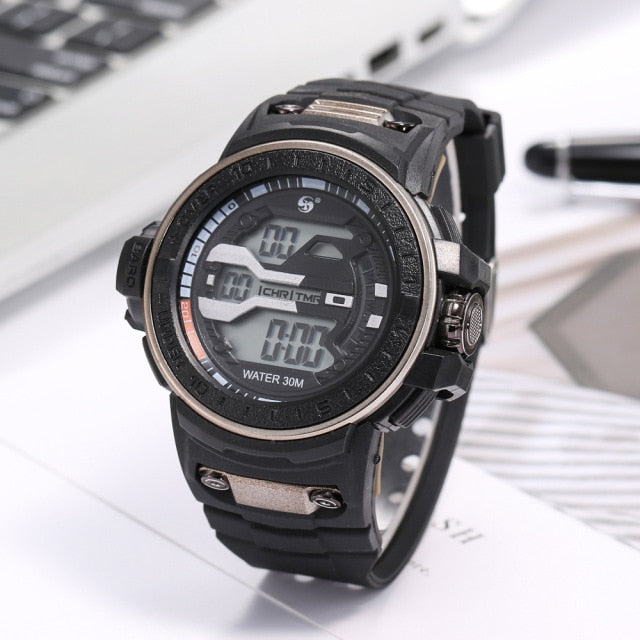 Men's 30M Water-Resistant Digital Sports Watch
