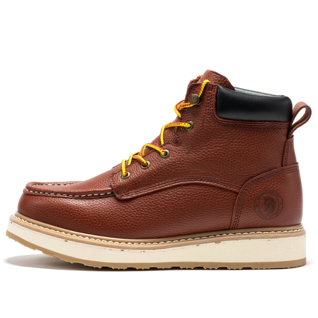 Men's Brown 6" Soft Toe Work Boots