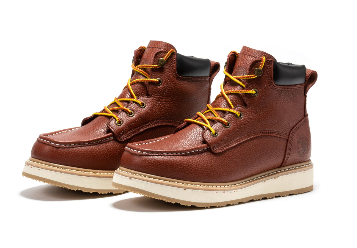 Men's Brown 6" Soft Toe Work Boots