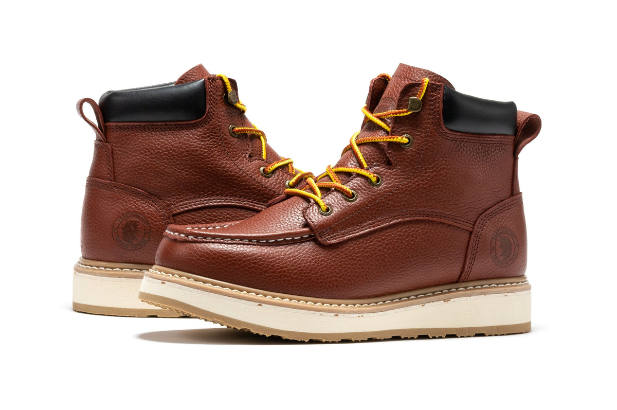 Men's Brown 6" Soft Toe Work Boots
