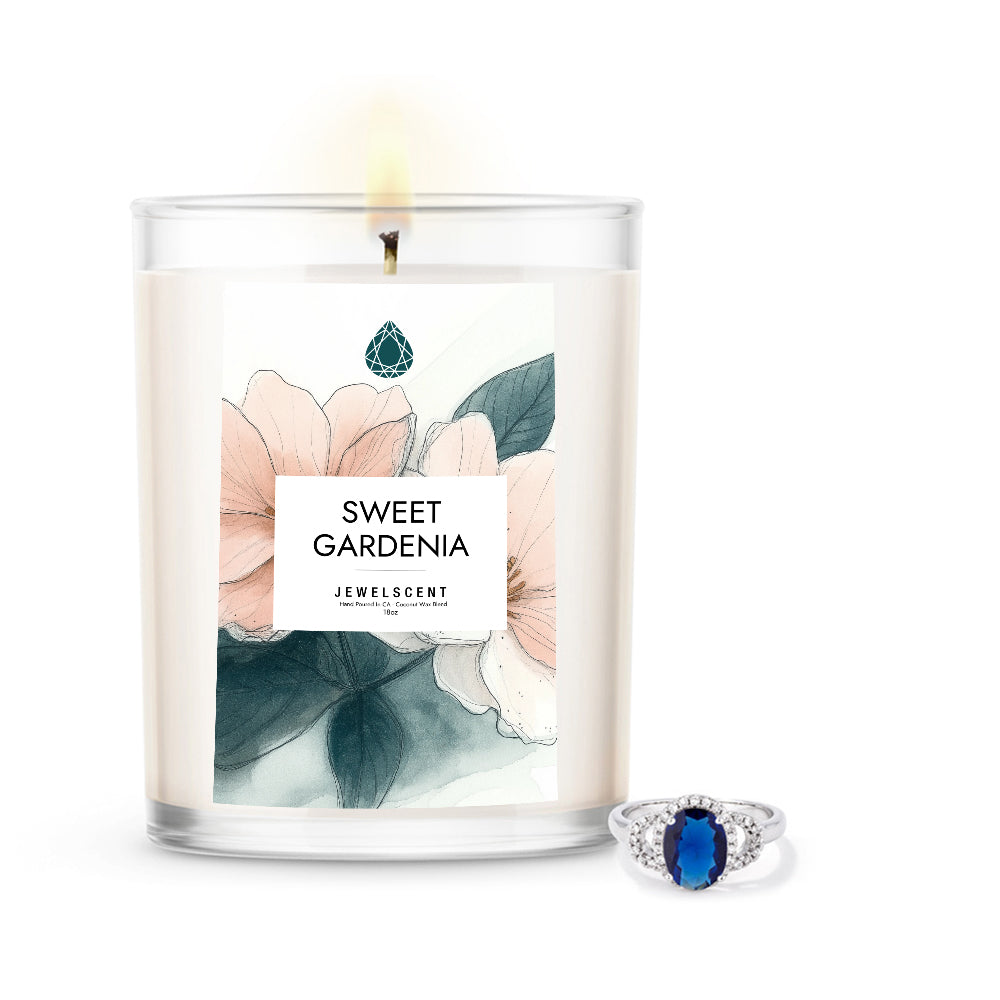 Sweet Gardenia Mystery Jewelry Candle-18oz