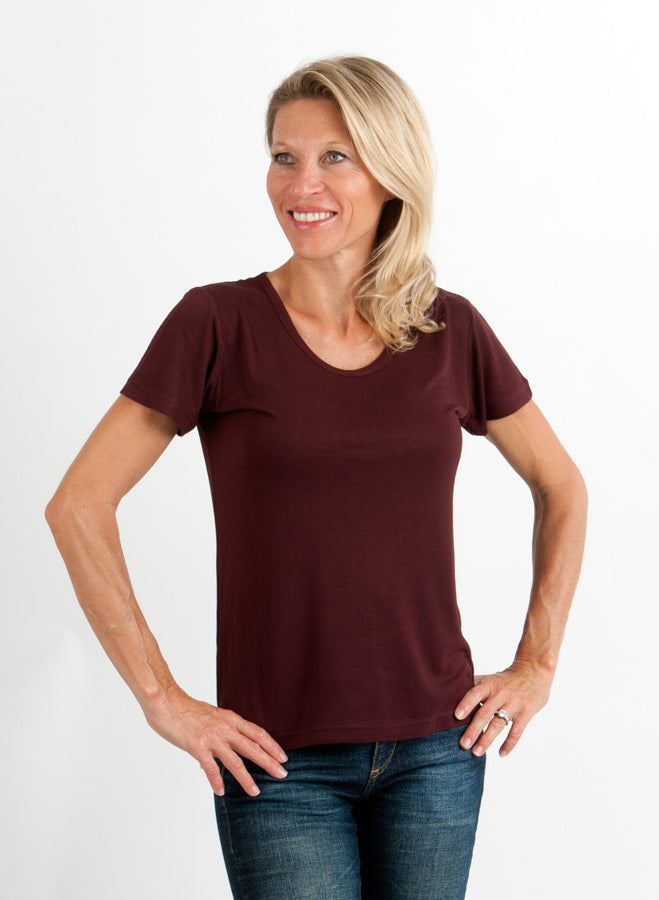 Women's Bamboo Viscose Scoop Neck T-Shirt